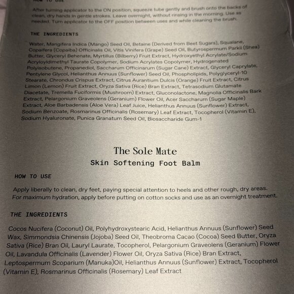 Ten over Ten - The Overnight Gift Set - Sleep Mask & Foot Balm - $72.00 Value! - Picture 2 of 3